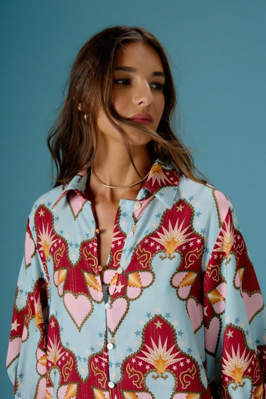 Imagem do produto Vestido Chemise Curto Mg Bufante Country