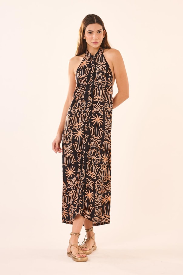 Vestido Chemise Frente Unica Aina (Pre)