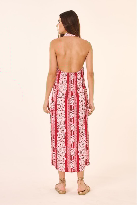 Vestido Chemise Frente Unica Barrado (90