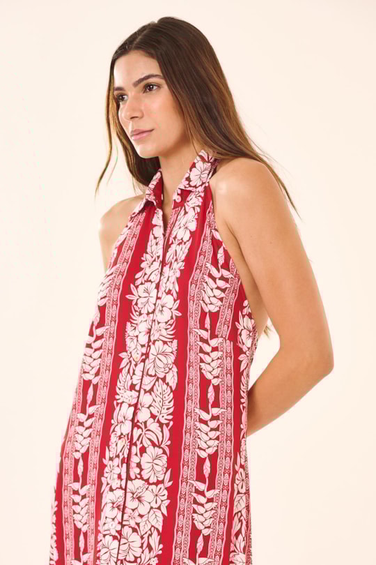 Imagem do produto Vestido Chemise Frente Unica Barrado P.