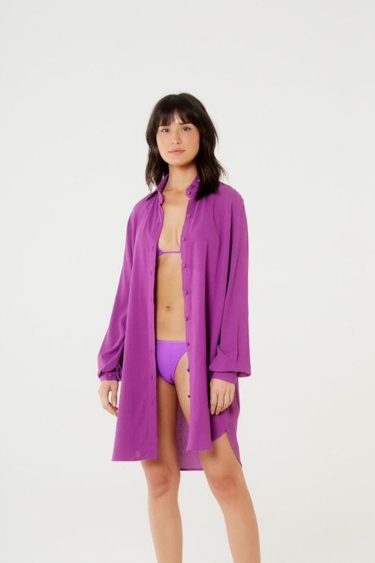 Imagem do produto Vestido Chemise Leila Bordado Abelha