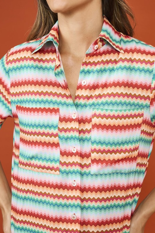 Imagem do produto Vestido Chemise Luana Manga Curtas Dunas