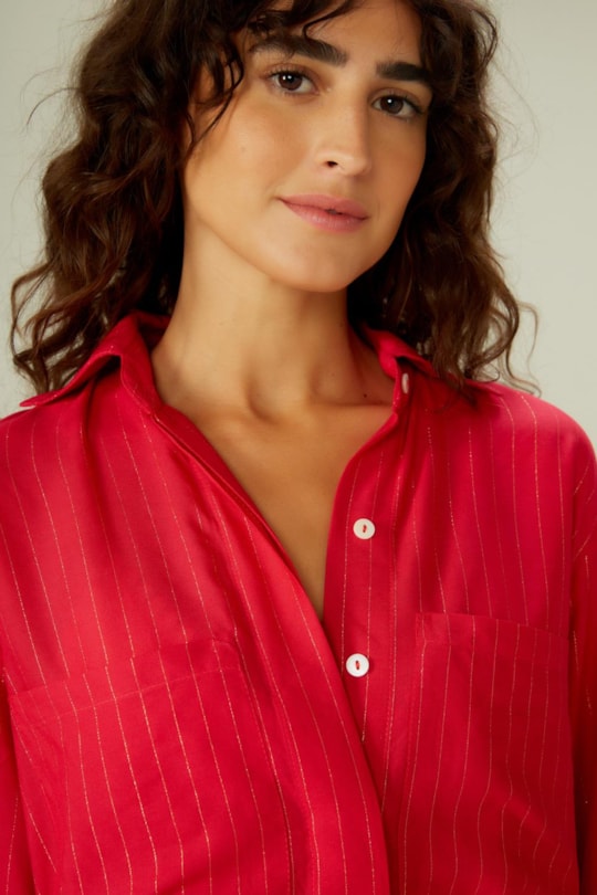 Imagem do produto Vestido Chemise Luana Manga Longa Color