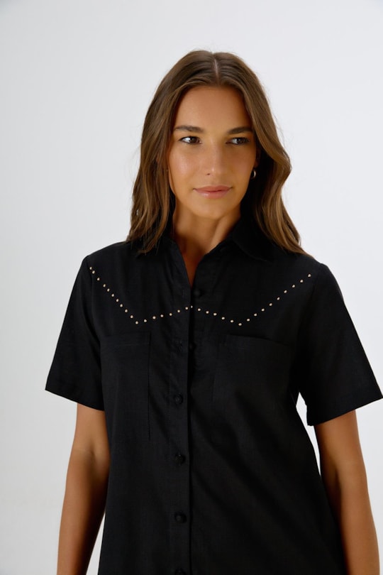 Imagem do produto Vestido Chemise Luana Tachas