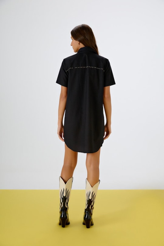 Vestido Chemise Luana Tachas