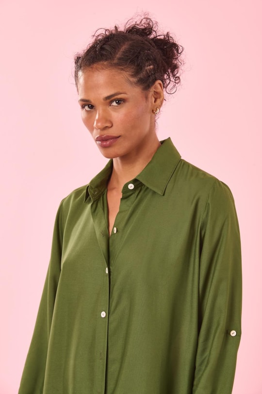 Imagem do produto Vestido Chemise Manga Longa New Liso