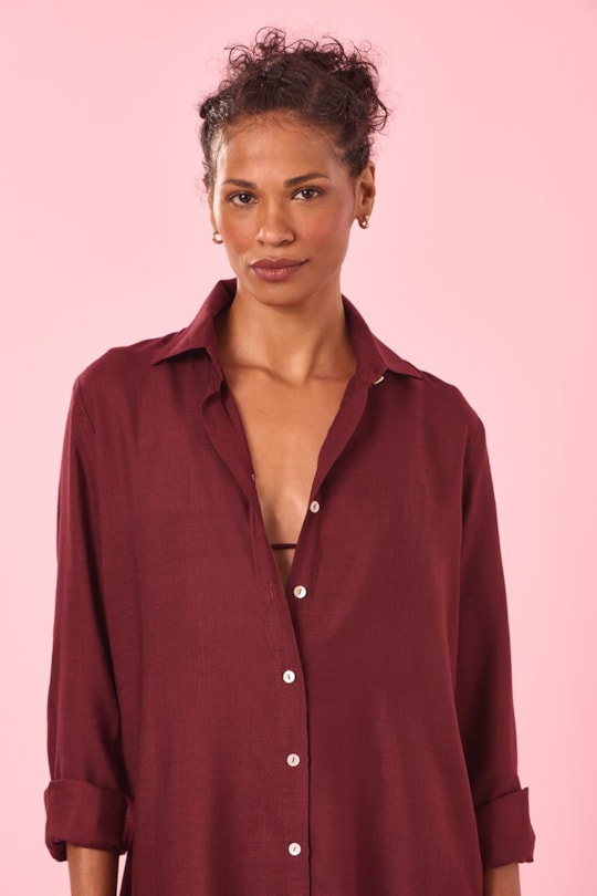 Imagem do produto Vestido Chemise Manga Longa New Liso