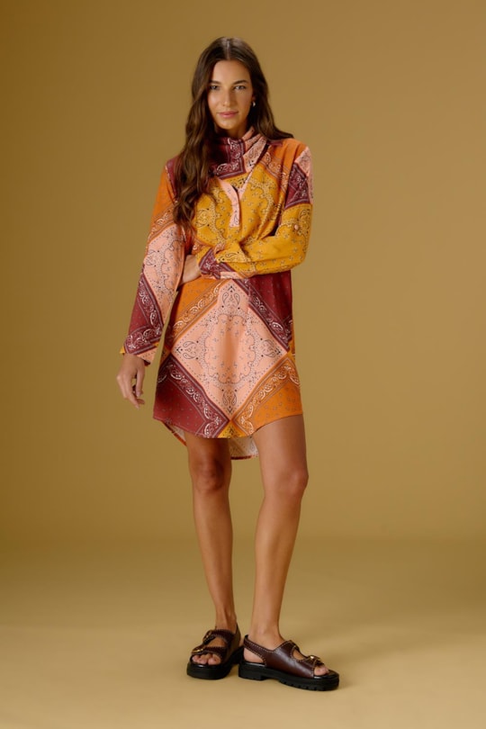 Imagem do produto Vestido Chemise Viagem Bandana Blush