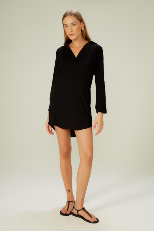 Vestido Chemise Viagem Liso