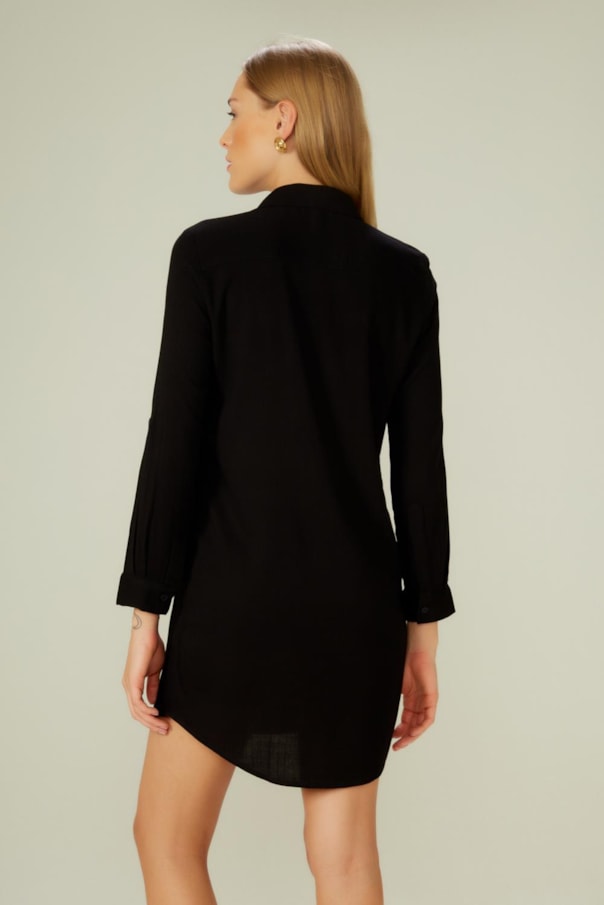 Vestido Chemise Viagem Liso