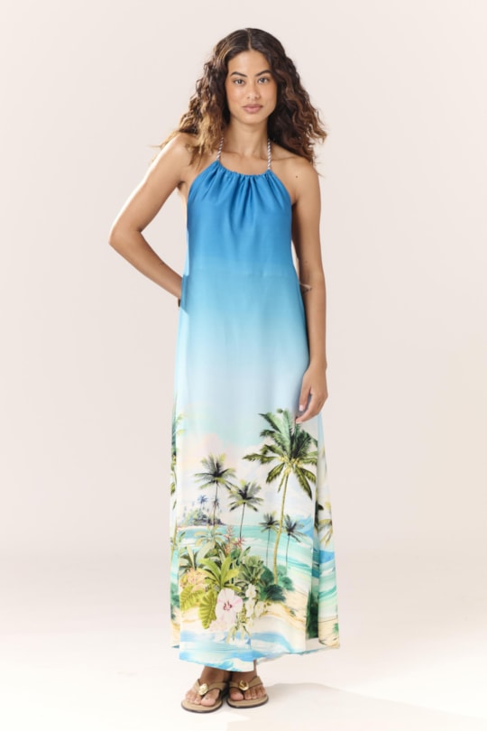 Vestido Choker Barrado Havai Rio