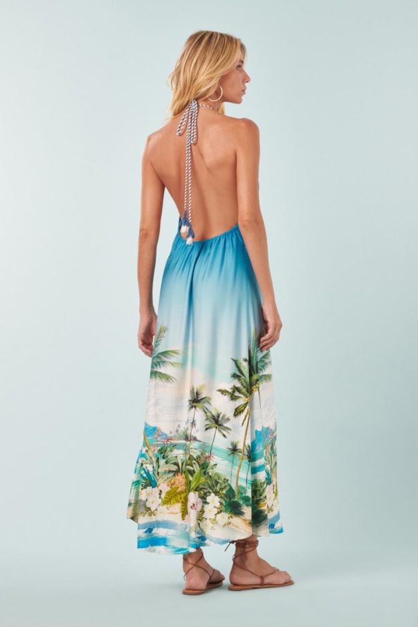 Vestido Choker Barrado Havai Rio