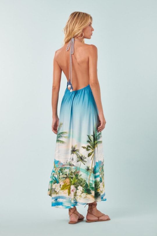 Vestido Choker Barrado Havai Rio