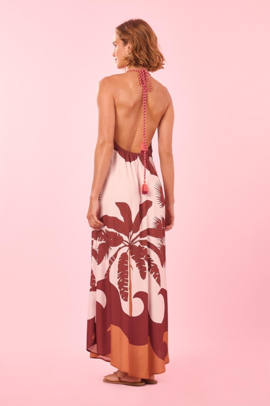 Vestido Choker Barrado Kauai