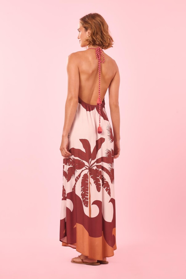 Vestido Choker Barrado Kauai