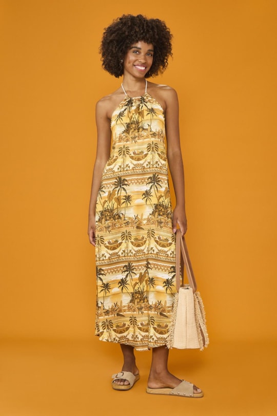 Imagem do produto Vestido Choker Barrado Solar