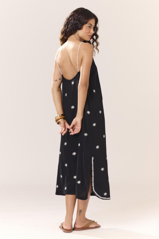 Imagem do produto Vestido Cropped Alca Bordado Liso