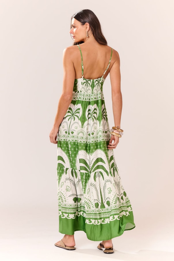 Vestido Cropped Batik Verde