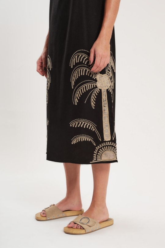 Imagem do produto Vestido Cropped Bordado Tropical