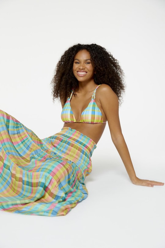 Imagem do produto Vestido Cropped Celeste Xadrez Candy