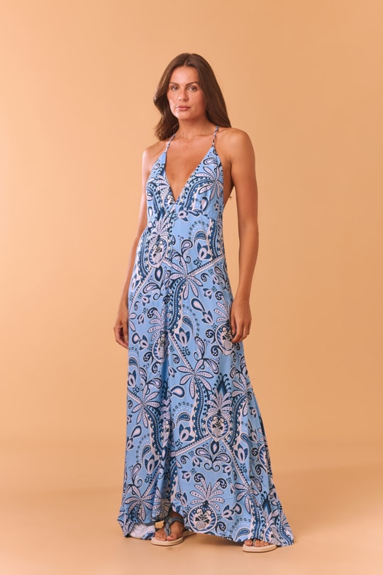 Imagem do produto Vestido Cropped Lenco Maracatu Azul