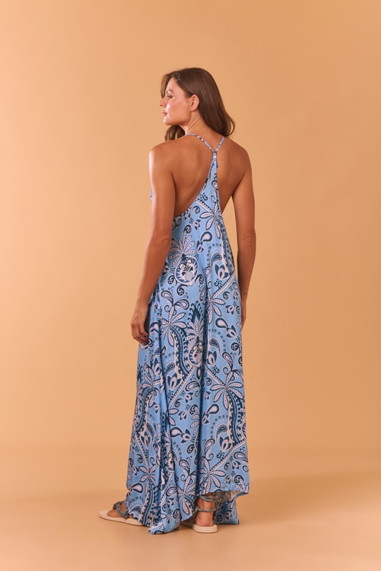 Imagem do produto Vestido Cropped Lenco Maracatu Azul
