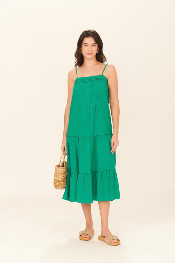 Vestido Cropped Pala Vivo Liso