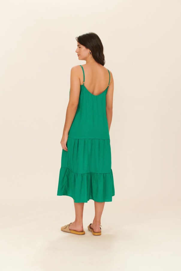 Vestido Cropped Pala Vivo Liso