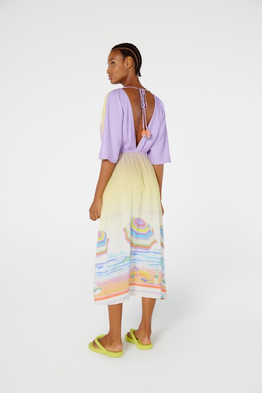 Imagem do produto Vestido Cropped Perola Barrado Praia