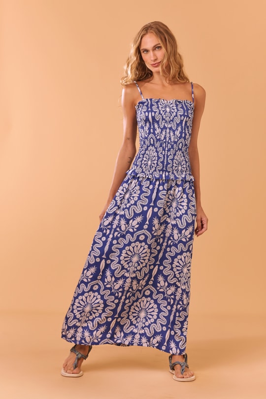Imagem do produto Vestido Cropped Renda Fina Marinho