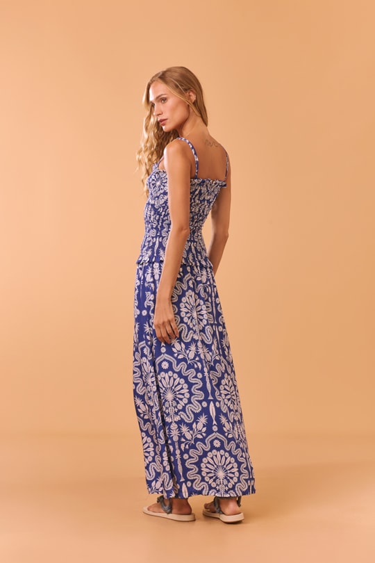 Imagem do produto Vestido Cropped Renda Fina Marinho