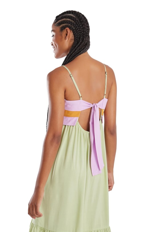 Imagem do produto Vestido Cropped Tricolor Liso