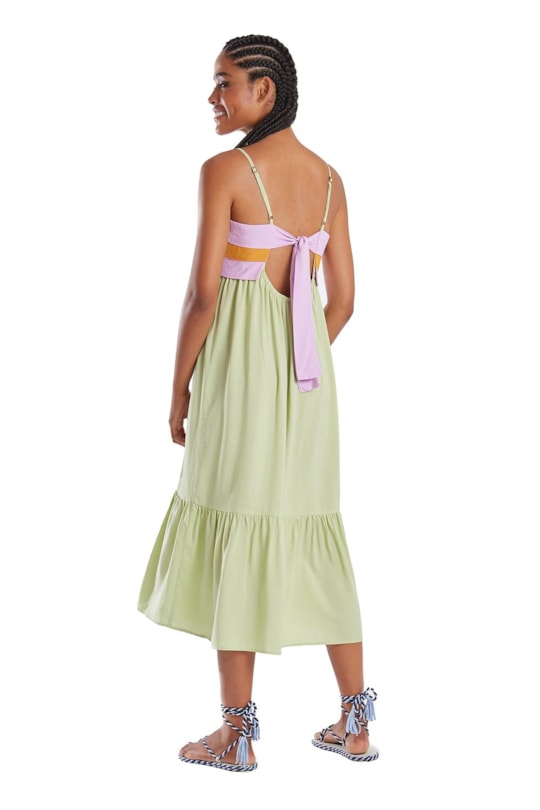 Imagem do produto Vestido Cropped Tricolor Liso