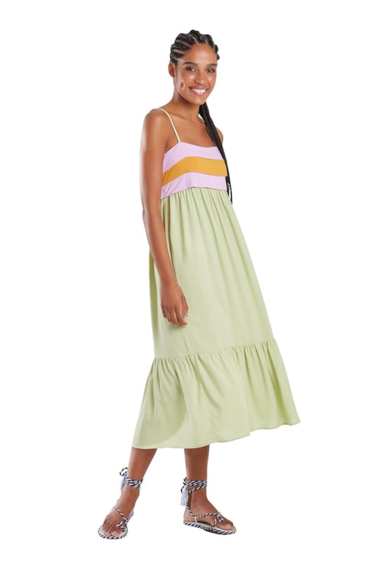 Imagem do produto Vestido Cropped Tricolor Liso