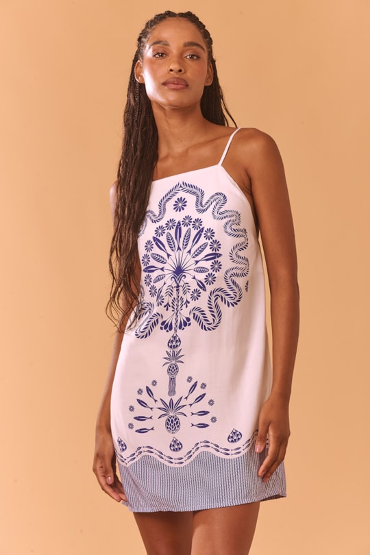 Imagem do produto Vestido Curto Loc Renda Fina Branco