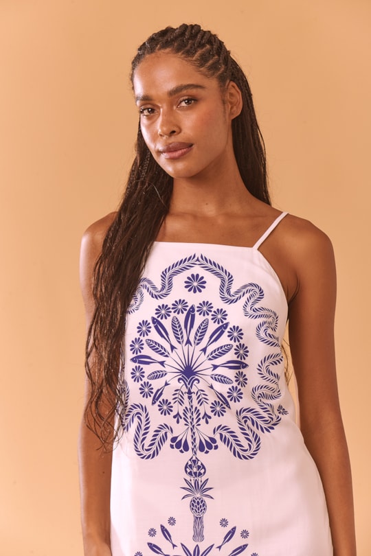 Imagem do produto Vestido Curto Loc Renda Fina Branco