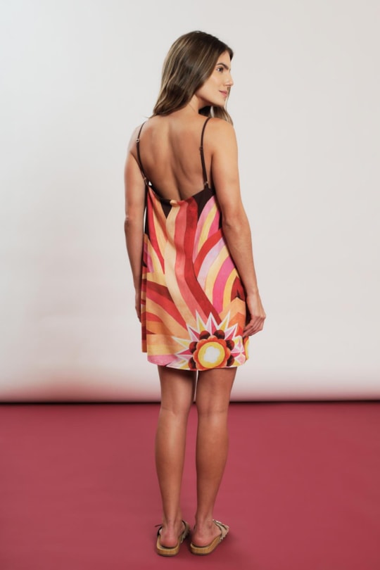 Vestido Curto Loc Sol Liso