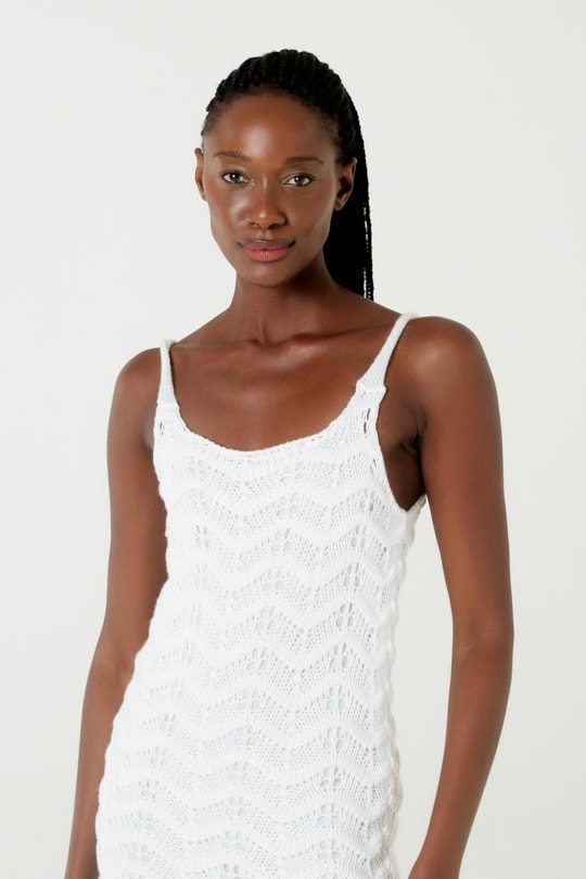 Imagem do produto Vestido Curto Tricot Listras