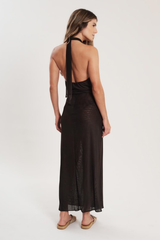 Imagem do produto Vestido Detalhe Metal Frente Tule Liso