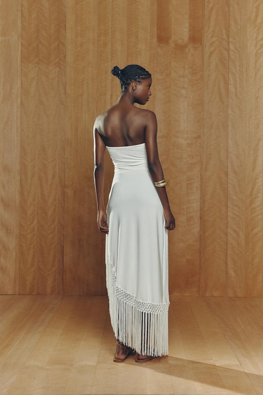 Vestido Franjas Clara