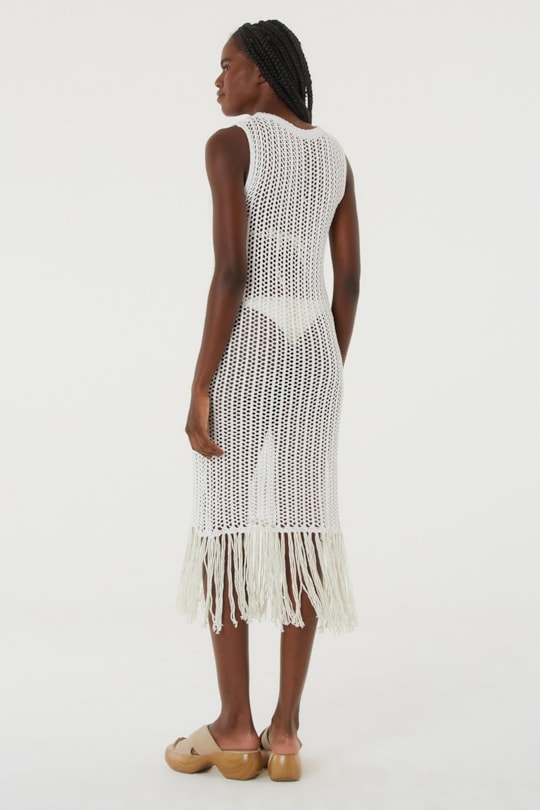 Vestido Franjas Tricot Lurex