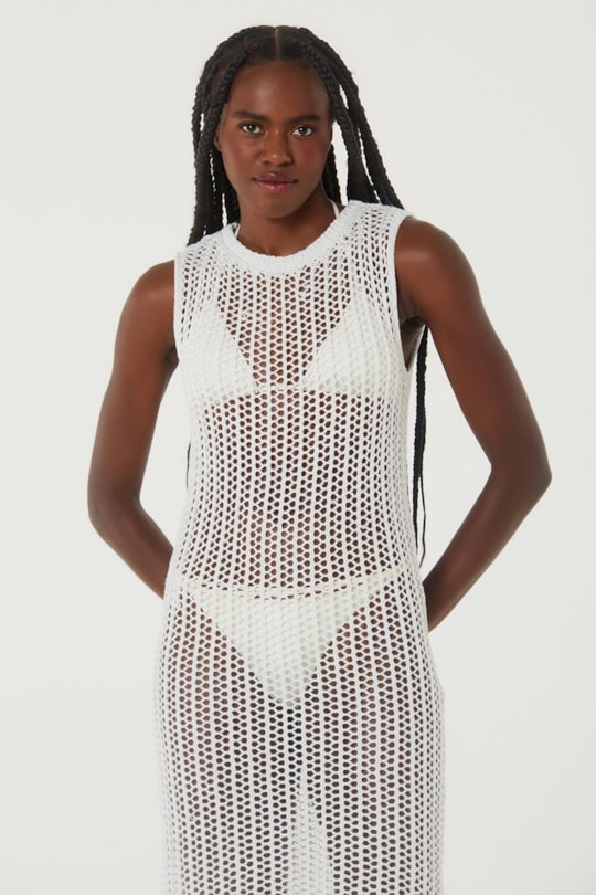 Vestido Franjas Tricot Lurex