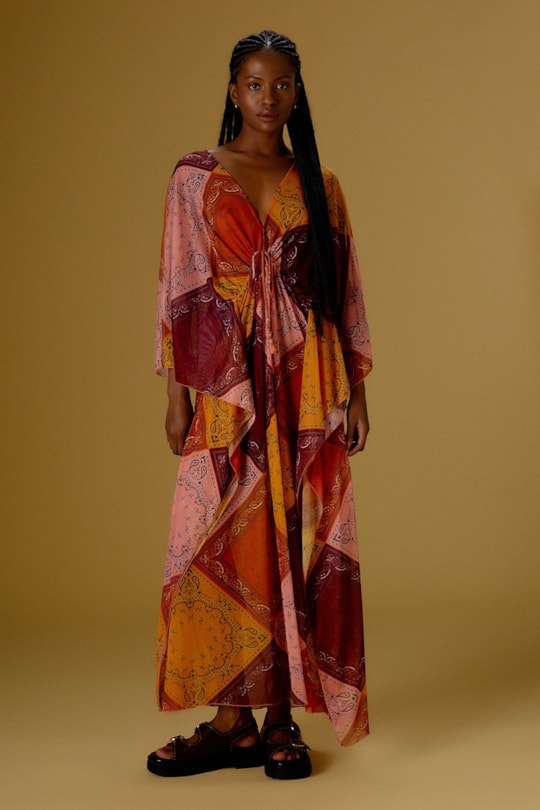 Imagem do produto Vestido Kaftan Longo Bandana Blush