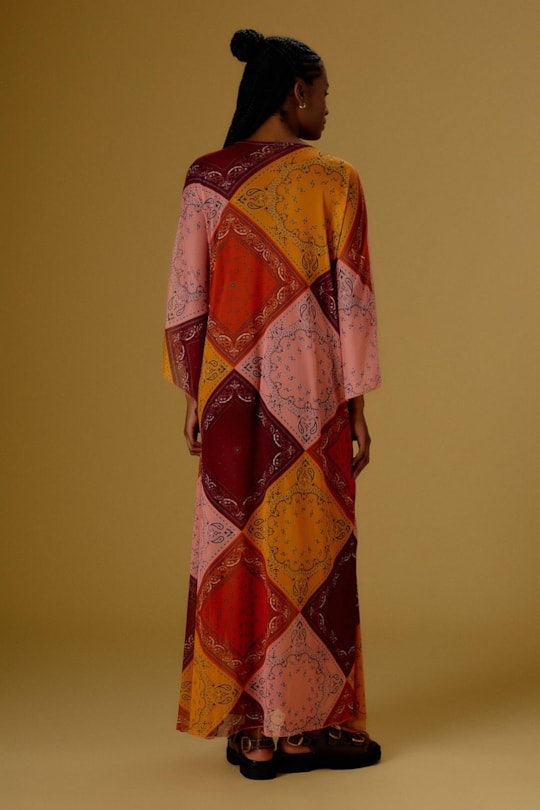 Imagem do produto Vestido Kaftan Longo Bandana Blush