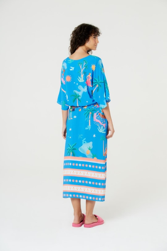 Imagem do produto Vestido Kaftan Longo Faixa Simpatia