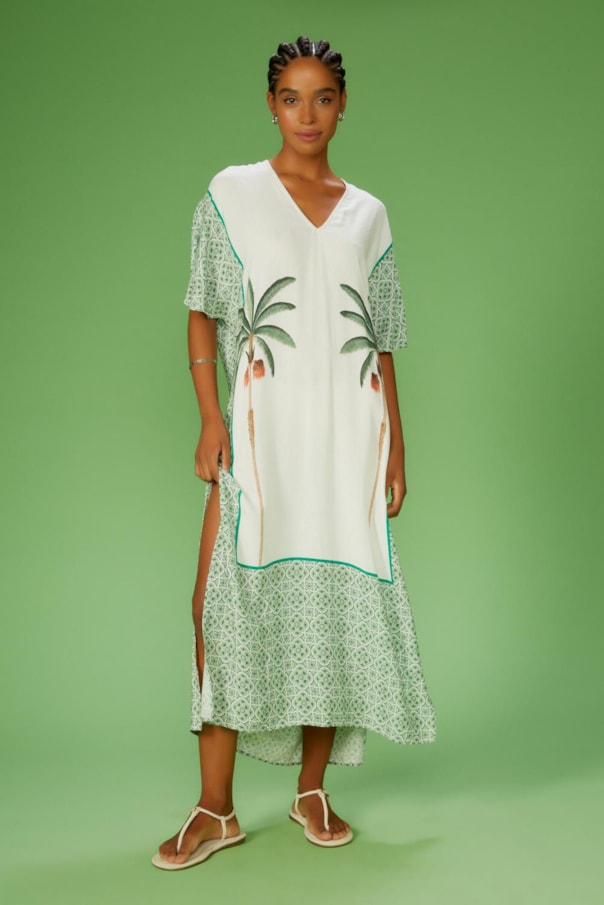 Vestido Kaftan Manu Azulejaria