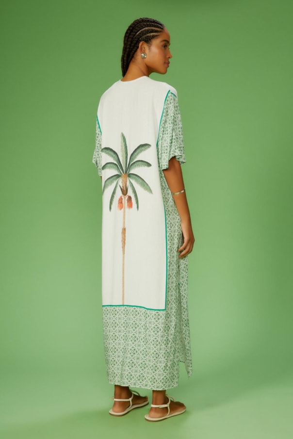 Vestido Kaftan Manu Azulejaria