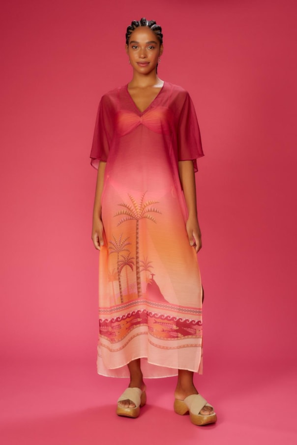 Vestido Kaftan Manu Delirium Tropicalis