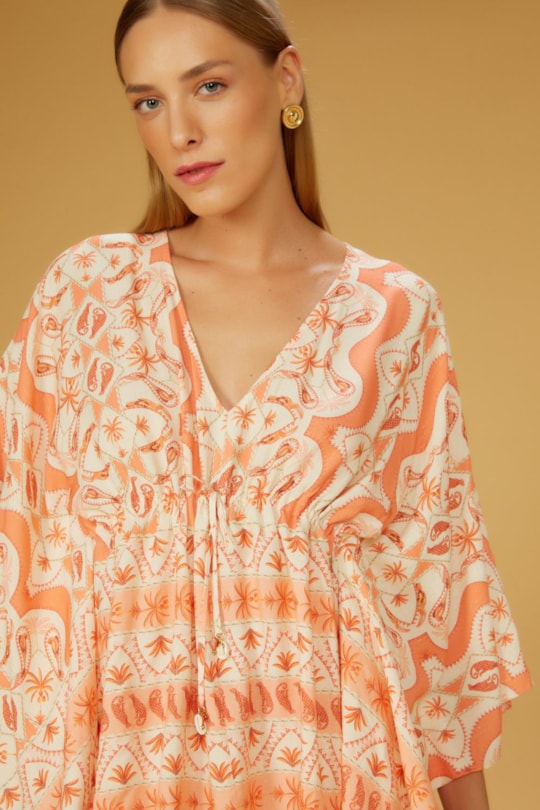 Imagem do produto Vestido Kaftan New Equilibrio Loc Salmao
