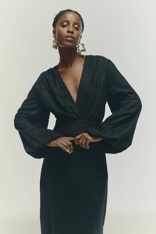 Imagem do produto Vestido Linho Pespontos